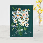 Carte Daisy Bouquet Condoléances peintes à la main Désol (Fleur jaune)