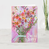 Carte Daisy Bouquet CONDOLENCES Customisez-le (Devant)