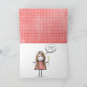 Carte Daisy Bouquet En vichy (Intérieur)