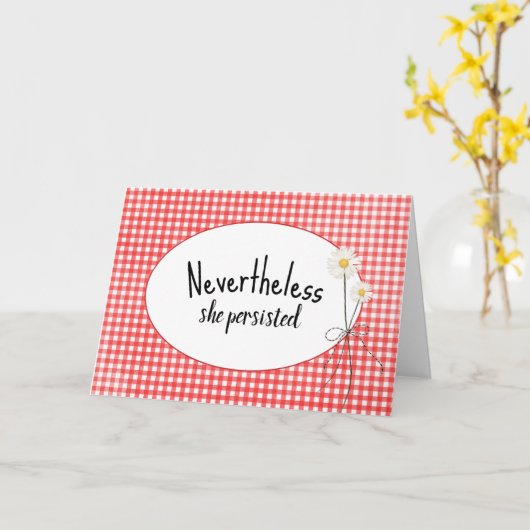 Carte Daisy Bouquet En vichy (Fleur jaune)