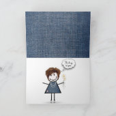 Carte Daisy Bouquet Sur Denim (Intérieur)