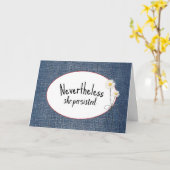 Carte Daisy Bouquet Sur Denim (Fleur jaune)