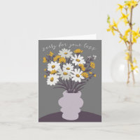 Daisy Bouquet Vase Condoléances Désolé pour la per