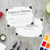 Carte Daisy Corners Joli certificat d'authenticité