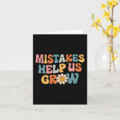 Carte Daisy Croissance Positive Mindset Retro Enseignant (Fleur jaune)