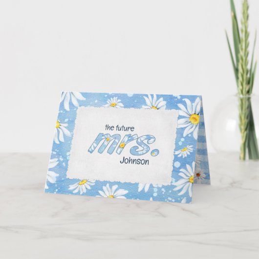 Carte Daisy Design pour Baby Shower (Devant)