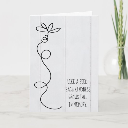 Carte daisy doodle on wood merci (Devant)