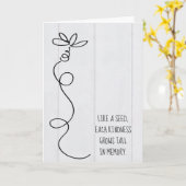 Carte daisy doodle on wood merci (Fleur jaune)