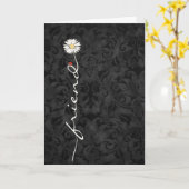 Carte Daisy et Ladybug Damask (Fleur jaune)