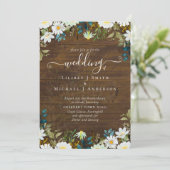 Carte Daisy Fleur sauvage Mariage de verdure (Debout devant)