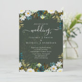 Carte Daisy Fleur sauvage Mariage de verdure (Debout devant)