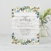 Carte Daisy Fleur sauvage Mariage de verdure (Debout devant)
