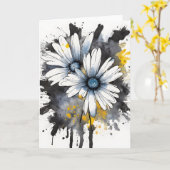 Carte Daisy - Fleurs à l'aquarelle (Fleur jaune)