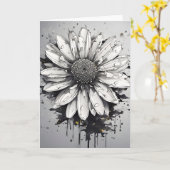 Carte Daisy - Fleurs à l'aquarelle (Fleur jaune)