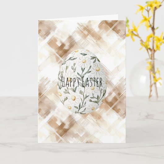 Carte Daisy Flowers Easter Egg (Fleur jaune)