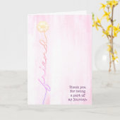 Carte Daisy Friend Merci (Fleur jaune)