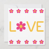 Carte Daisy LOVE vintage (Devant)