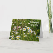 Carte Daisy Meadows - Avec mes plus sincères condoléance (Devant)
