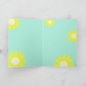 Carte Daisy Meilleur enseignant photo verte (Intérieur)