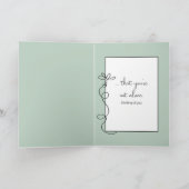 Carte Daisy Sketch sur la pensée verte de vous (Intérieur)