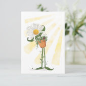 Carte Daisy Sourire au soleil d'été (Debout devant)