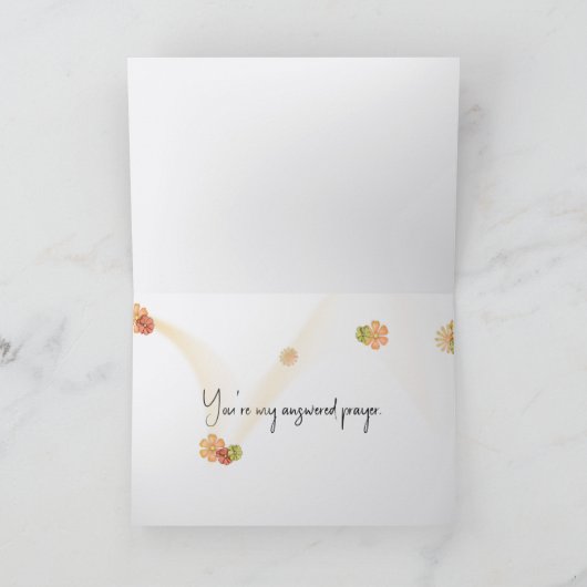 Carte Daisy sur une petite fille Merci (Intérieur)