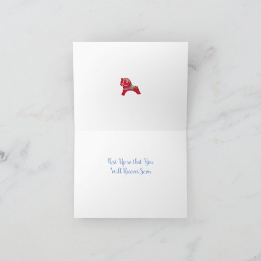 Carte Dala Cheval Prompt rétablissement, Amitié (Intérieur)