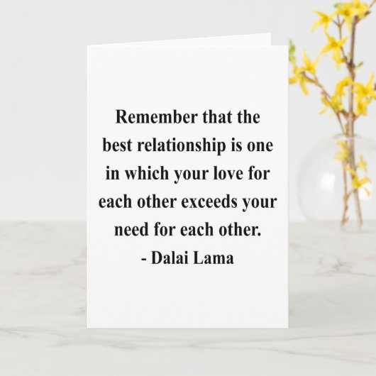 Carte dalai lama citation 11a (Fleur jaune)