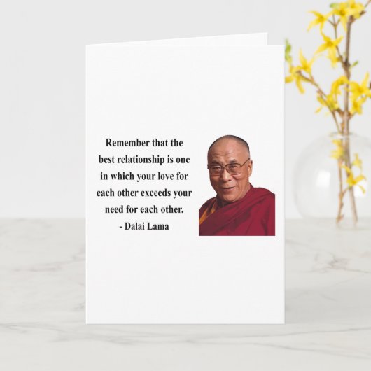 Carte dalai lama citation 11b (Fleur jaune)