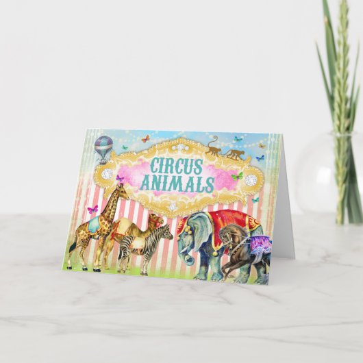 CARTE D'ALIMENTS POUR ANIMAUX DE CIRQUE DE (Devant)