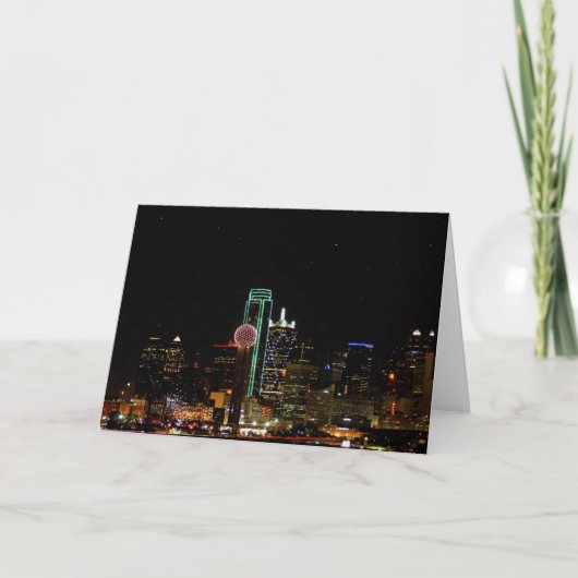 Carte Dallas Skyline la nuit (Devant)