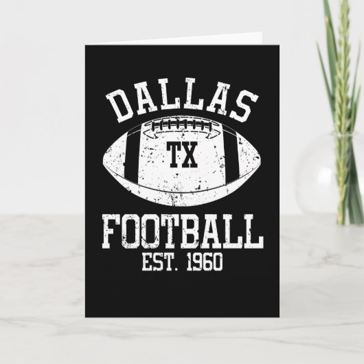 Carte Dallas, un cadeau pour un fan de football (Devant)