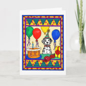 CARTE DALMATE D'ANNIVERSAIRE (Devant)