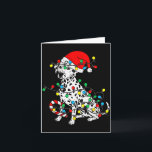 Carte Dalmatian Dog Christmas Lights Santa Xmas Pet Dog<br><div class="desc">Dalmatian Dog Christmas Lights Santa Xmas Pet Dog Lover</div>