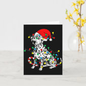 Carte Dalmatian Dog Christmas Lights Santa Xmas Pet Dog (Fleur jaune)