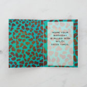 Carte Dalmatie Brown et Turquoise avec Monogramme (Intérieur)