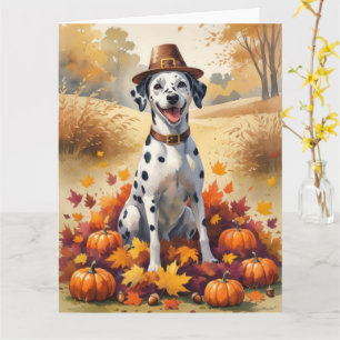 Carte Dalmatie En Automne Laisse L'Art Thanksgiving