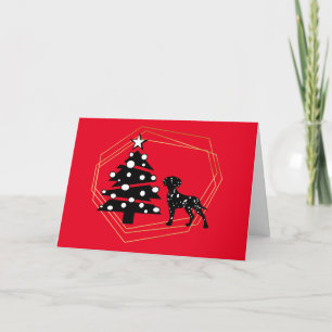 Carte Dalmatie Noire & Blanc Et Arbre De Noël