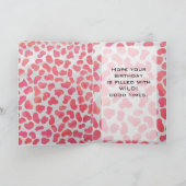 Carte Dalmatie rose et blanc avec monogramme (Intérieur)