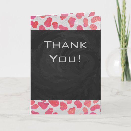Carte Dalmatie rose et blanc avec monogramme (Devant)