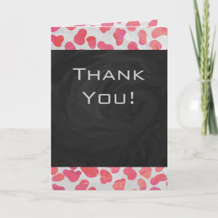Carte Dalmatie rose et blanc avec monogramme