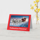 Carte Dalmatien drôle de vacances de Noël (Fleur jaune)