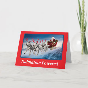 Carte Dalmatien drôle de vacances de Noël 