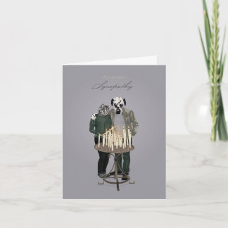 Carte Dalmatien et chats éclairage bougies Sympathie