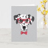 Carte Dalmatien fashionable (Fleur jaune)