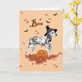Carte Dalmatien Halloween (Fleur jaune)