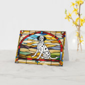 Carte Dalmatien Mignon Vitrail (Fleur jaune)