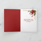 Carte Dalmatien portant un pull de Noël rouge (Intérieur)