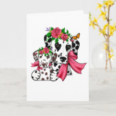 Carte Dalmatienne Bonne fête des mères (Fleur jaune)