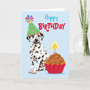 Carte Dalmatienne Cupcake Anniversaire